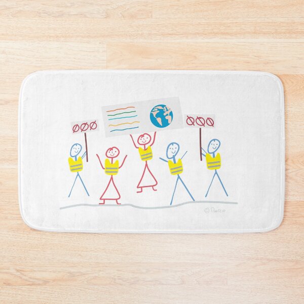 Item preview, Demonstration Stick Figure Demo Yellow Vests Climate Environment Woman designed and sold by KlareLinie.