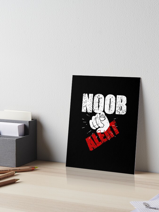 Noob Alert With Pointed Finger Funny T Shirt Gear Art Board