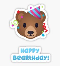 Happy Bearthday - bear emoji Sticker