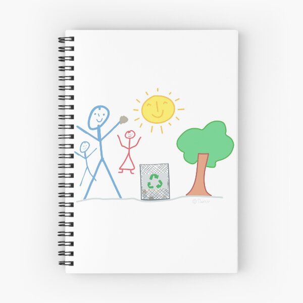 Item preview, Stick figure Recycling Dad Children Nature Climate Sun Mobile Nature Environment designed and sold by KlareLinie.