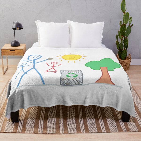 Item preview, Stick figure Recycling Dad Children Nature Climate Sun Mobile Nature Environment designed and sold by KlareLinie.