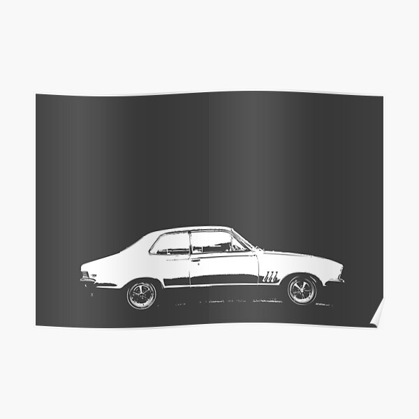 Holden LC GTR Torana - White Print Poster
