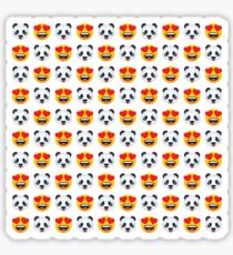 Pegatina Amor Panda Emoji Alegría Pixeles Encantadores Lindos Divertidos Pandas