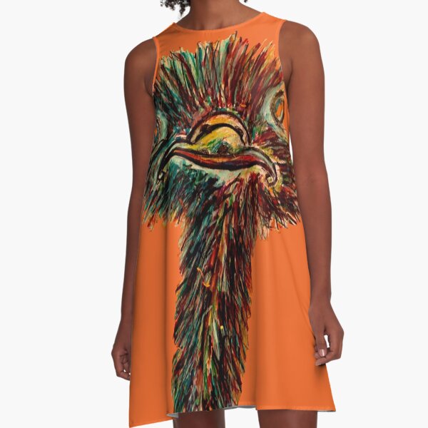 "Nicky Moved" | Emu Original Artwork by Nicholas Brendon A-Line Dress