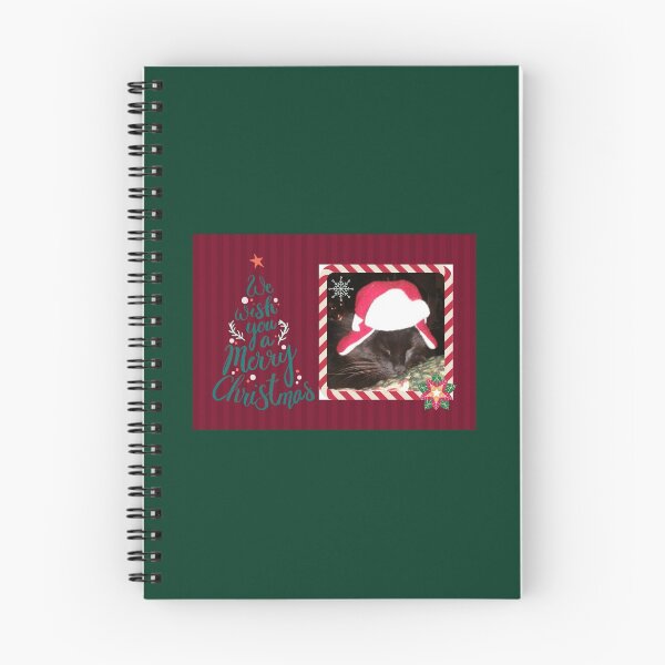 Item preview, Spooky the Cat Uncle Buck Winter Hat Christmas Card designed and sold by angcreations.