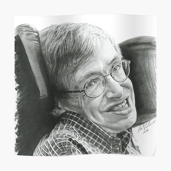 A TIMELESS SMILE "STEPHEN HAWKING" Poster