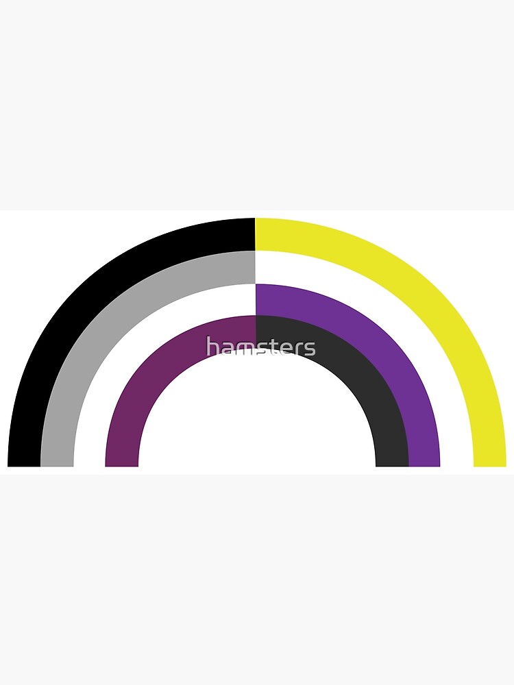 Non Binary Asexual Rainbow Poster For Sale By Hamsters Redbubble