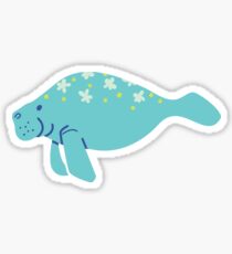 Oh the Hue-Manatee: bright Sticker