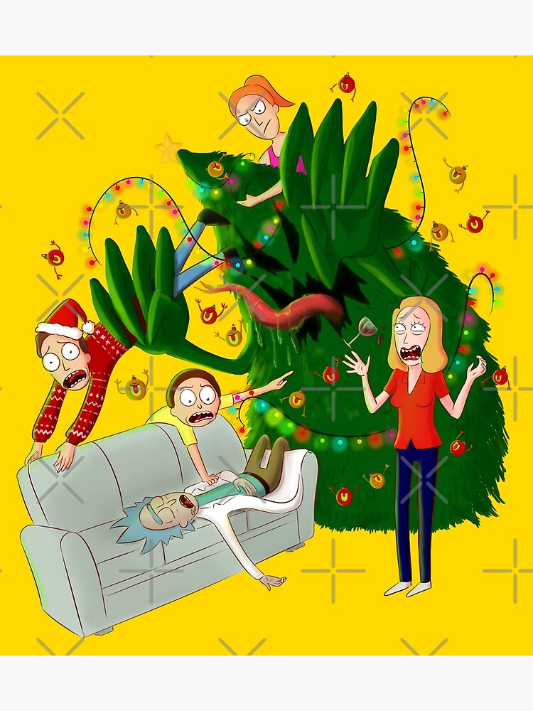 "Rick and Morty Christmas tree" Art Print by kuinif | Redbubble