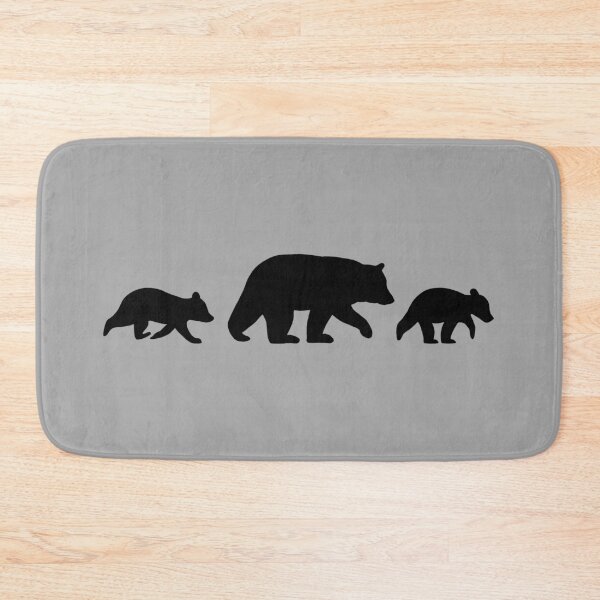 Item preview, Black Bear with Cubs Silhouettes designed and sold by Jenn Inashvili.