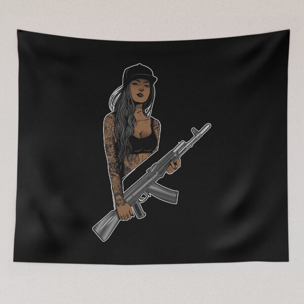 Item preview, Girl with Ak-47 designed and sold by emphatic.