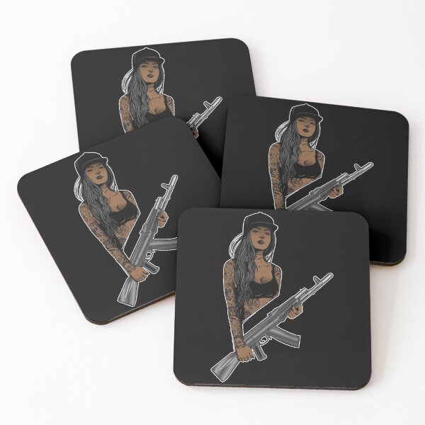 Item preview, Girl with Ak-47 designed and sold by emphatic.