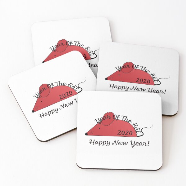 Item preview, Cute Red Rat Happy New Year 2020 Year of the Rat designed and sold by Hedgie Designs.