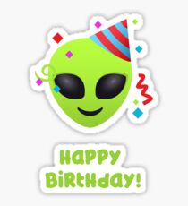 Happy Birthday - alien emoji Sticker