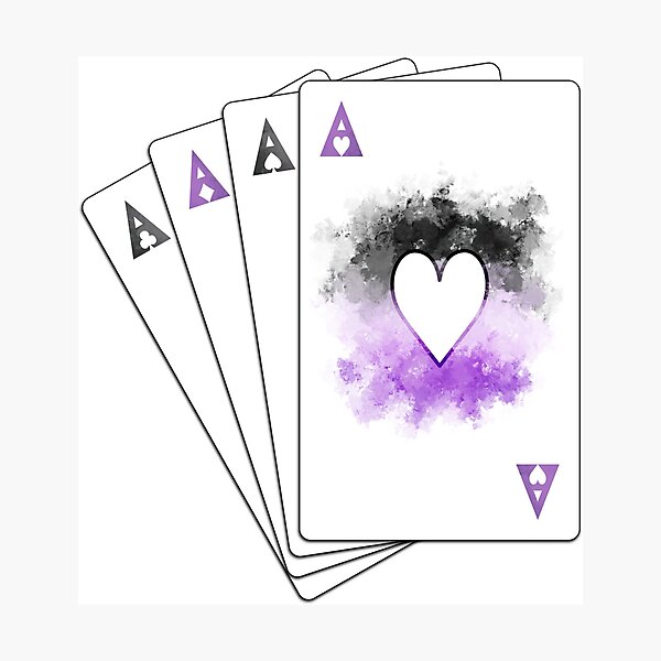 Asexual Flag Asexual Ace Of Spades Asexual Wall Art Redbubble