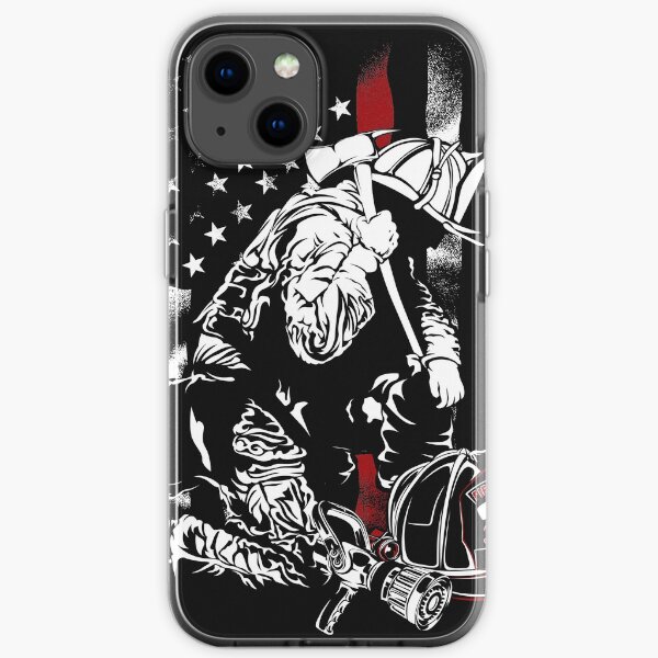 Thin Red Line American Heroes, pompier Coque souple iPhone