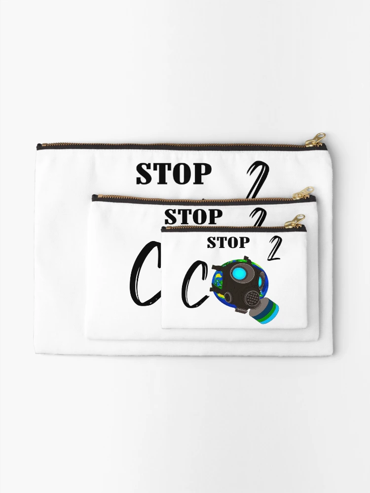 Thumbnail 2 of 4, Zipper Pouch, stop co2 designed and sold by Raeolus.