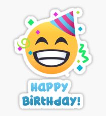 Happy Birthday - Cheesy Grin Emoji Sticker