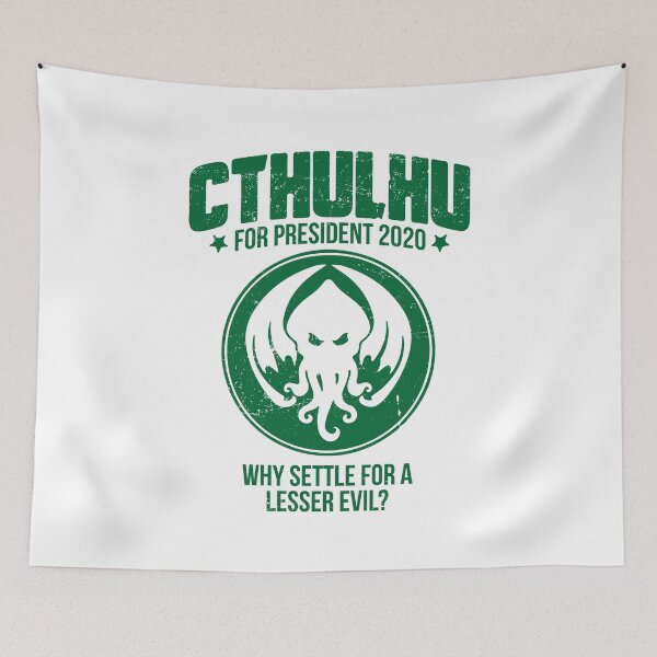 Aperçu de l'œuvre CTHULHU FOR PRESIDENT 2020 créée et vendue par Teeter-Totter.