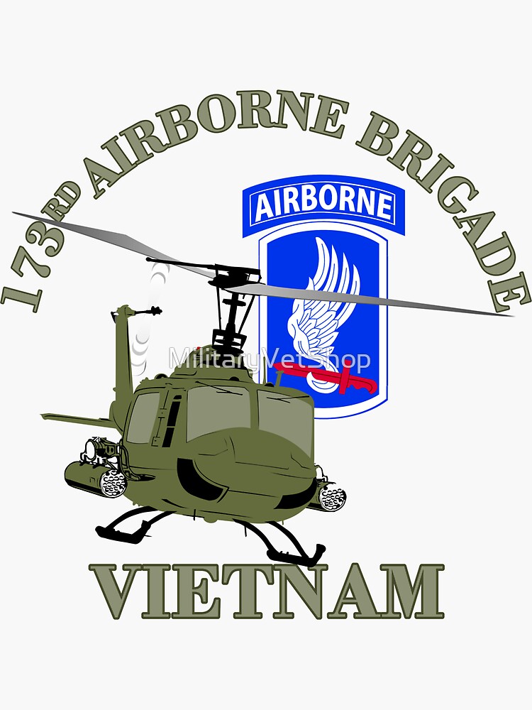173rd Airborne Vietnam -UH-1 Gunship by MilitaryVetShop