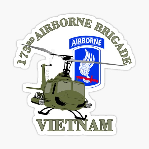 173rd Airborne Vietnam -UH-1 Gunship Sticker