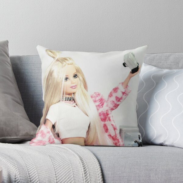 Barbie Face. Throw Pillow for Sale by GAIA-LV