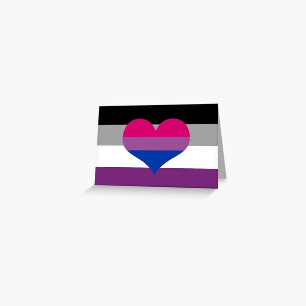 Asexual Biromantic Pride Flag Greeting Card By Darkvulpine Redbubble 