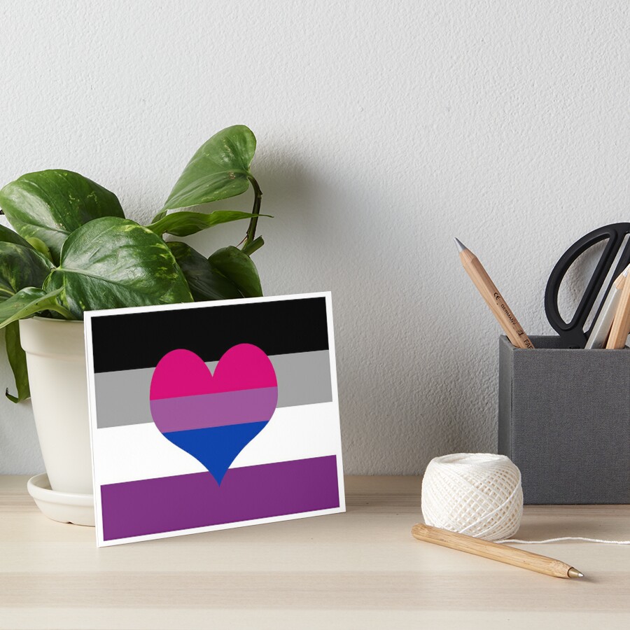 Asexual Biromantic Pride Flag Art Board Print For Sale By Darkvulpine 