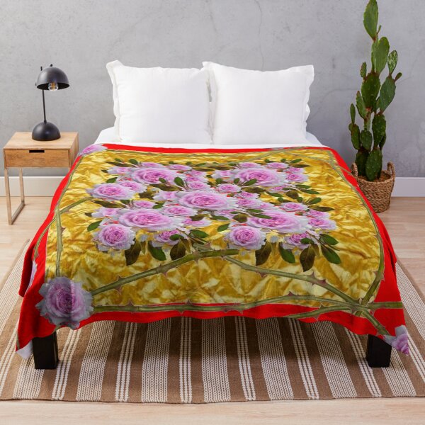 Item preview,   GOLD PINK ROSES & THORNY CANES RED ART  designed and sold by sharlesart.