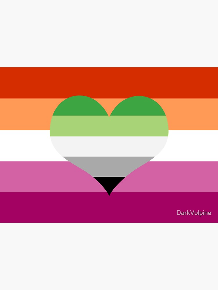 Aromantic Lesbian Pride Flag Sticker For Sale By Darkvulpine Redbubble 