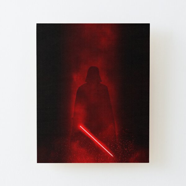 Vader Minimal Wood Mounted Print