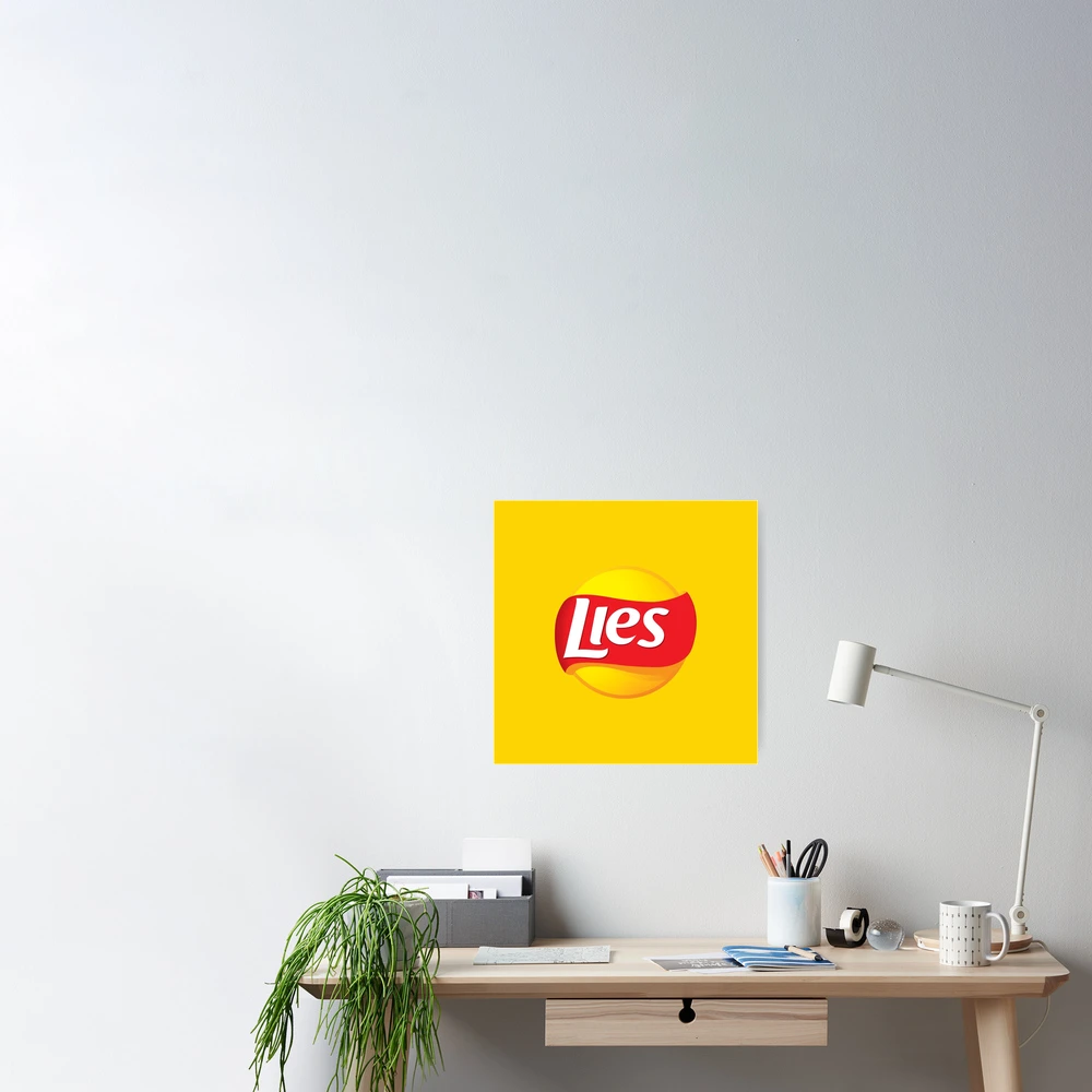 lies lays chips funny logo brand