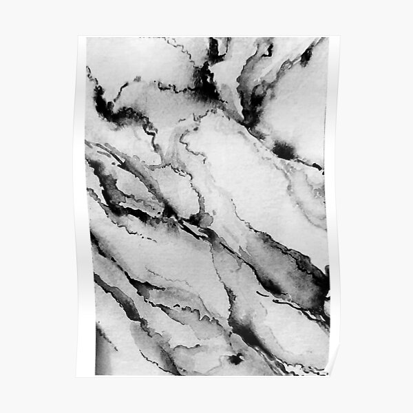 Pretty Marble Pattern in Watercolor Poster