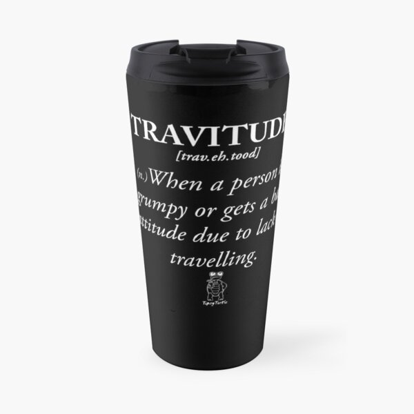 Travitude. TipsyTurtle (WEISSE BRIEFE) Thermobecher