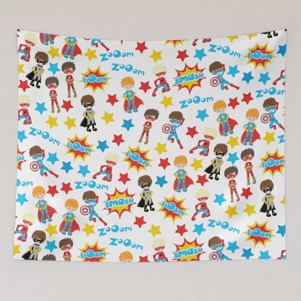 Item preview, Superhero Little Boy Pattern designed and sold by sweetbelle.