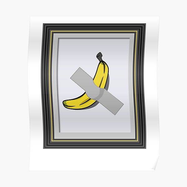 "Banana Duct Taped To Wall Framed" Poster for Sale by BrobocopPrime Redbubble