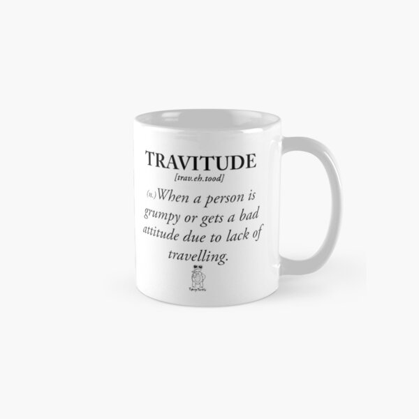 Travitude. TipsyTurtle (SCHWARZE BUCHSTABEN) Tasse (Standard)
