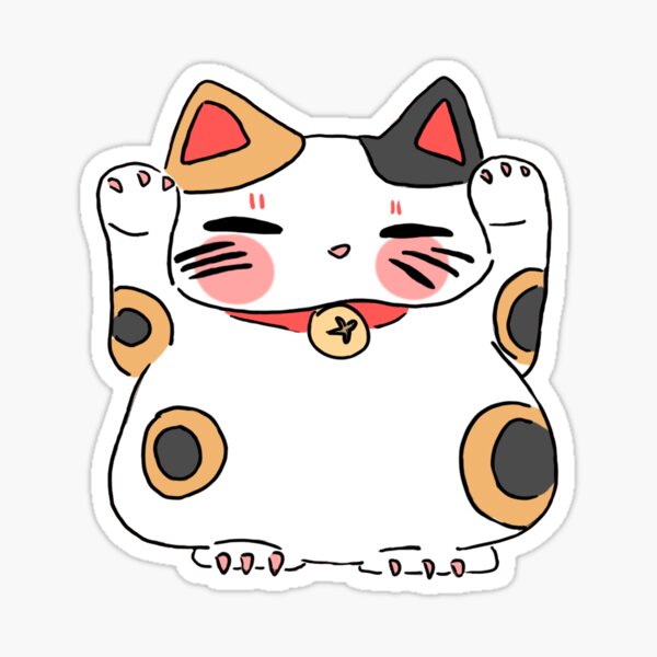 Thicc Lucky Cat Sticker