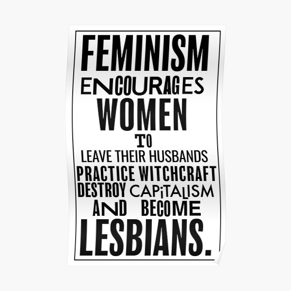 Feminismus ermutigt Frauen ... Propaganda Erholung Poster