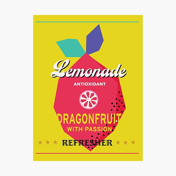 Item preview, Refresher! Dragon fruit lemonade_Pop art designed and sold by studiokay12.