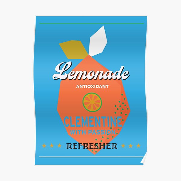 "Refresher! clementine lemonade_Pop art" Poster by studiokay12 Redbubble