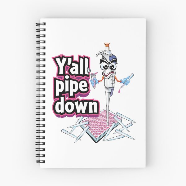 Item preview, PCR Pipette Funny Cute Science Cartoon - Y'all pipe down designed and sold by Zit-Zat-Zot.
