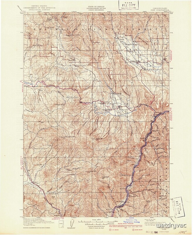 quot USGS Topo Map Oregon Pine 283240 - 
