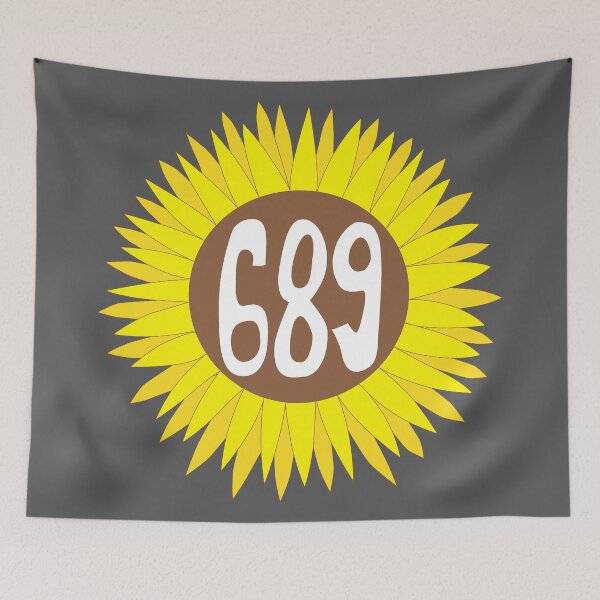 Item preview, Hand Drawn Florida Sunflower 689 Area Code designed and sold by itsrturn.