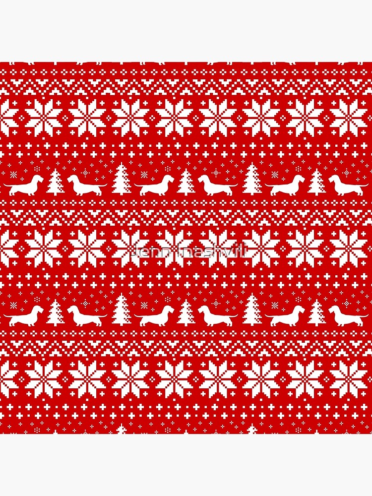 Sweatshirt Noël Teckel à Poil Dur - Design Humoristique - Coton - 241 G - Cadeau Fans De Chiens