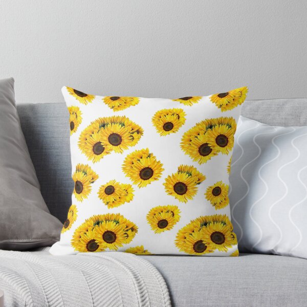 Item preview, golden yellow sunflower floral summer print designed and sold by Saburkitty.