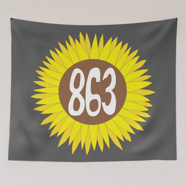 Item preview, Hand Drawn Florida Sunflower 863 Area Code designed and sold by itsrturn.
