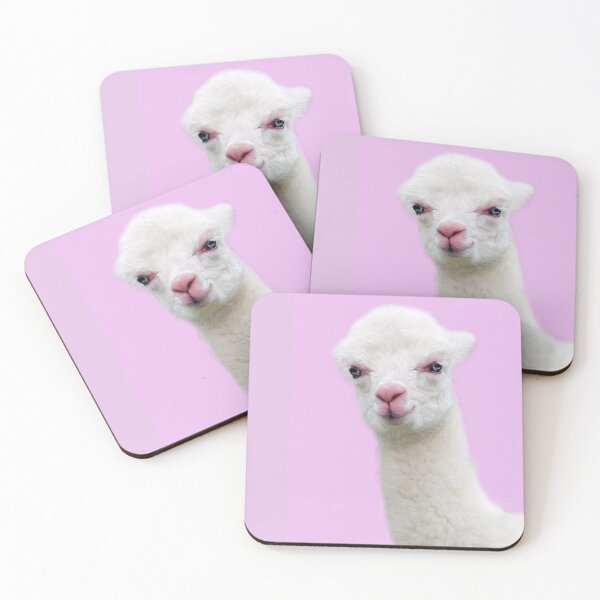 Item preview, Baby Alpaca with pink background designed and sold by Jan Marvin Art Studio.