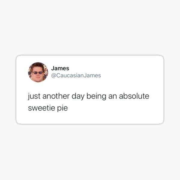 Caucasian James Tweet Sticker