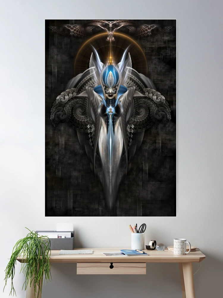 Arsencia In Battle Dress Fractal Art Created March 2014 by Xzendor7 Wall Decor Poster Art Print